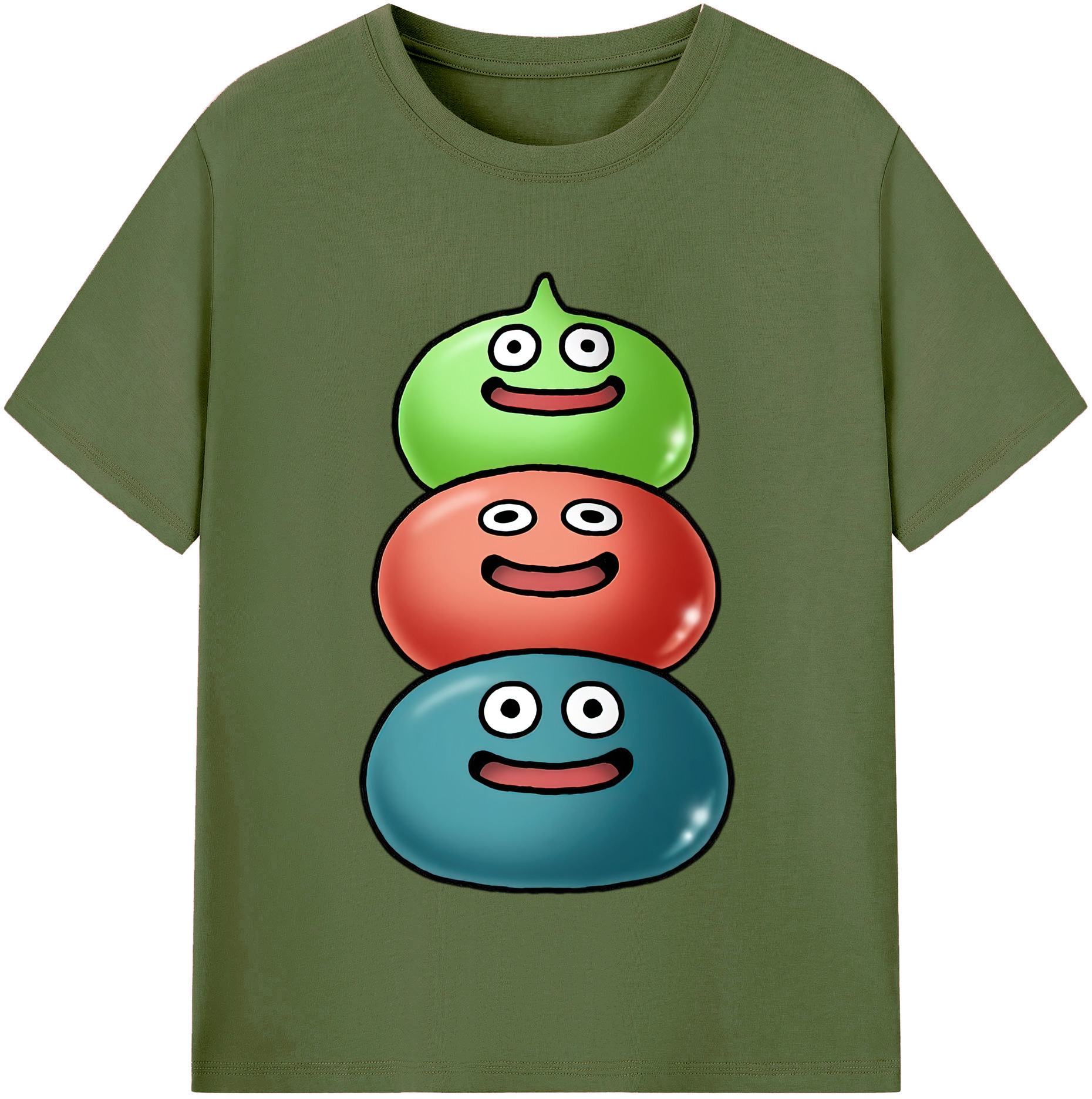 （画像用） ドラゴンクエスト Doragon Kuesuto Dragon Quest 綿100％半袖Tシャツ（フロントプリント）